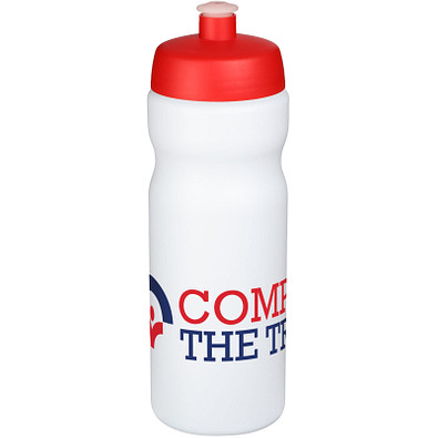 Baseline® Plus 650 ml Sportflasche, rot, weiß