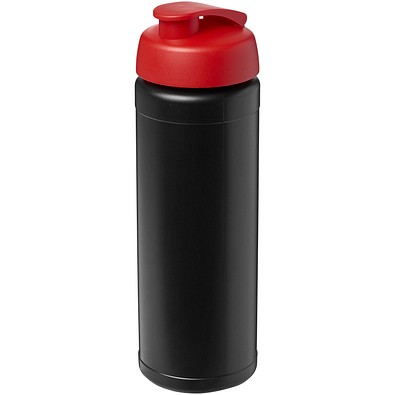 Baseline® Plus 750 ml Flasche mit Klappdeckel, schwarz/rot
