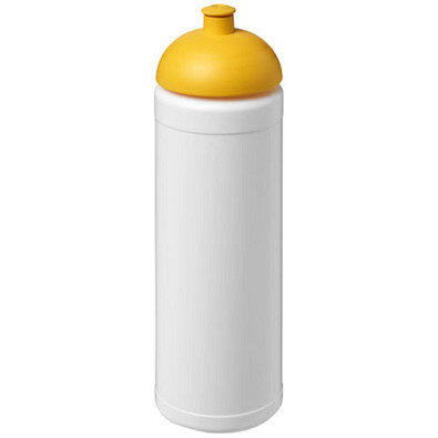 Baseline Plus Sportflasche mit Stülpdeckel, 750 ml, weiss,gelb Baseline Plus Sportflasche mit Stülpdeckel, 750 ml, weiss,gelb