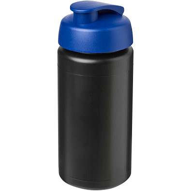 Baseline Plus grip Sportflasche mit Klappdeckel, 500 ml, schwarz,blau Baseline Plus grip Sportflasche mit Klappdeckel, 500 ml, schwarz,blau
