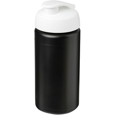 Baseline Plus grip Sportflasche mit Klappdeckel, 500 ml, schwarz,weiss Baseline Plus grip Sportflasche mit Klappdeckel, 500 ml, schwarz,weiss