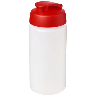 Baseline Plus grip Sportflasche mit Klappdeckel, 500 ml, transparent,rot Baseline Plus grip Sportflasche mit Klappdeckel, 500 ml, transparent,rot