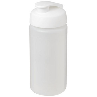 Baseline Plus grip Sportflasche mit Klappdeckel, 500 ml, transparent,weiss Baseline Plus grip Sportflasche mit Klappdeckel, 500 ml, transparent,weiss