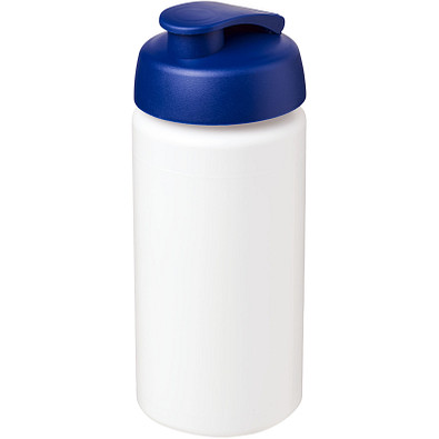 Baseline Plus grip Sportflasche mit Klappdeckel, 500 ml, weiss,blau Baseline Plus grip Sportflasche mit Klappdeckel, 500 ml, weiss,blau