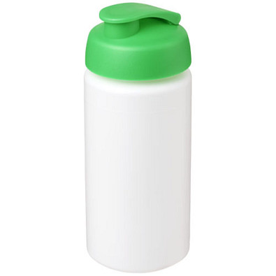 Baseline Plus grip Sportflasche mit Klappdeckel, 500 ml, weiss,grün Baseline Plus grip Sportflasche mit Klappdeckel, 500 ml, weiss,grün
