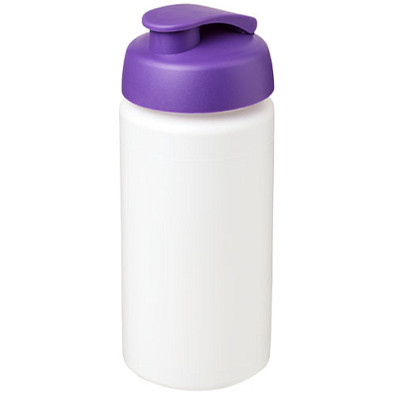Baseline Plus grip Sportflasche mit Klappdeckel, 500 ml, weiss,lila Baseline Plus grip Sportflasche mit Klappdeckel, 500 ml, weiss,lila
