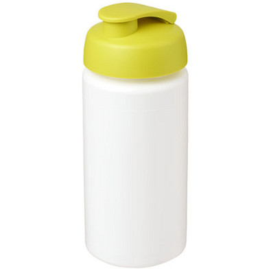 Baseline Plus grip Sportflasche mit Klappdeckel, 500 ml, weiss,limone Baseline Plus grip Sportflasche mit Klappdeckel, 500 ml, weiss,limone