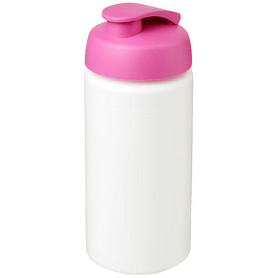 Baseline Plus grip Sportflasche mit Klappdeckel, 500 ml, weiss,rosa Baseline Plus grip Sportflasche mit Klappdeckel, 500 ml, weiss,rosa