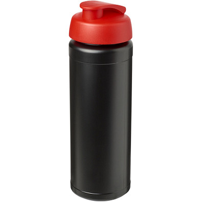 Baseline Plus grip Sportflasche mit Klappdeckel, 750 ml, schwarz/rot