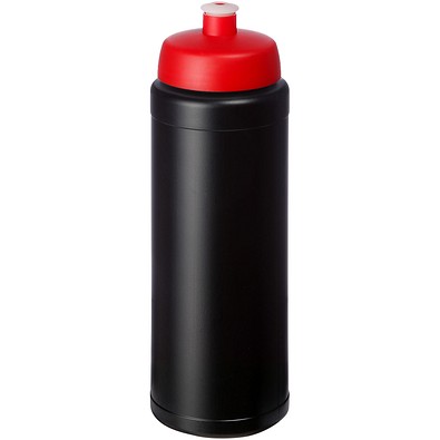Baseline® Plus grip 750 ml Sportflasche mit Sportdeckel, schwarz/rot