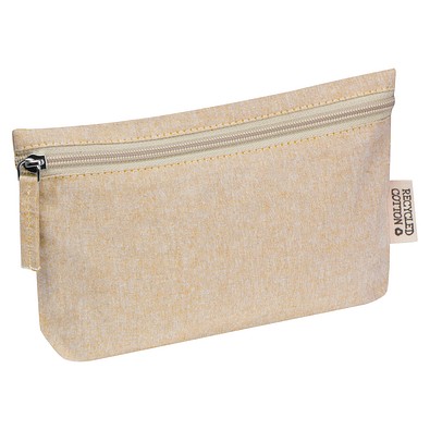 Baumwolletui mit Reißverschluss , beige