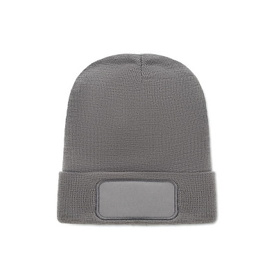 Beanie RPET-Polyester CAPNIT, Steingrau
