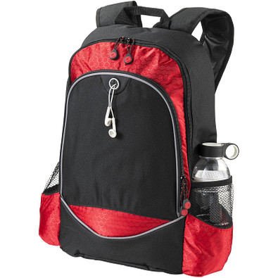 Benton 15 Zoll Laptop-Rucksack, schwarz,rot