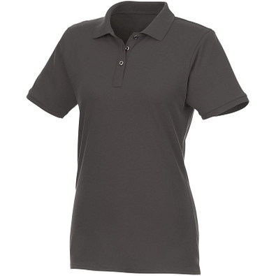 ELEVATE Damen Kurzarm Poloshirt Beryl aus Bio-Recyclingmaterial, grau, L ELEVATE Damen Kurzarm Poloshirt Beryl aus Bio-Recyclingmaterial, grau, L