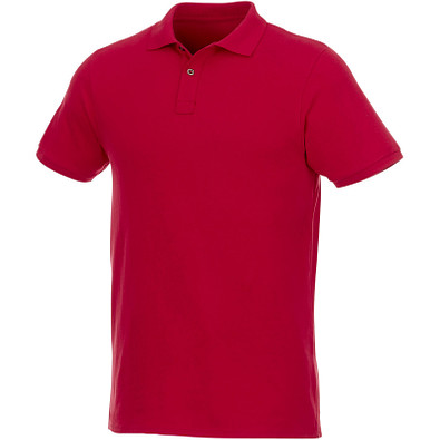 ELEVATE Herren Kurzarm Poloshirt Beryl aus Bio-Recyclingmaterial, rot, XL