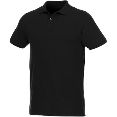 ELEVATE Herren Kurzarm Poloshirt Beryl aus Bio-Recyclingmaterial, schwarz, L