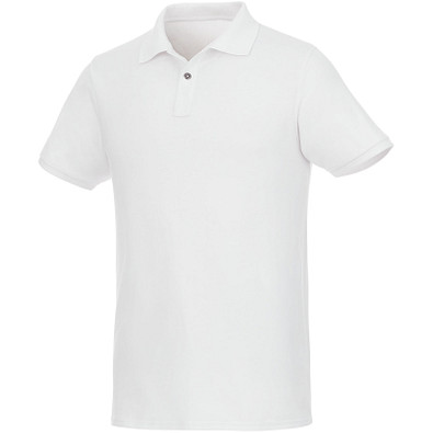 ELEVATE Herren Kurzarm Poloshirt Beryl aus Bio-Recyclingmaterial, weiß, XS