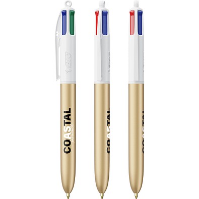 BIC® 4 Colours® Glacé Goldglace / Weiß