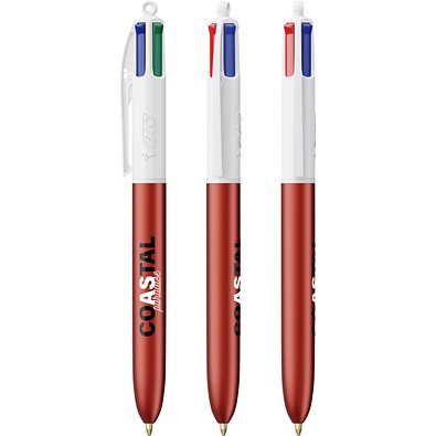 BIC® 4 Colours® Glacé Rot Glacé / Weiß