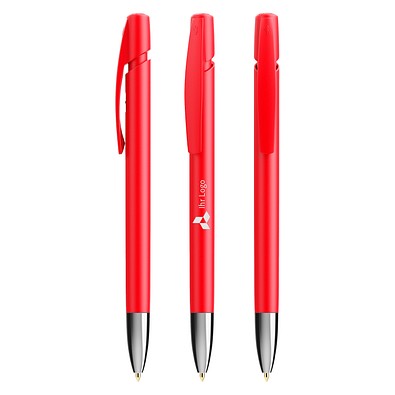 BIC® Media Clic Advance Kugelschreiber mit Metallspitze rot, blaue Mine
