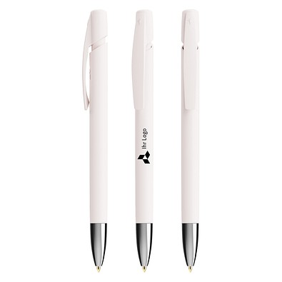 BIC® Media Clic Advance Kugelschreiber mit Metallspitze weiß, blaue Mine