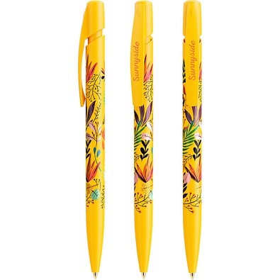 BIC® Media Clic Kugelschreiber Gelb Blaue Tinte