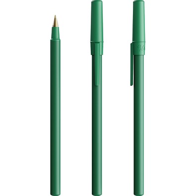 BIC® Round Stic® Ballpen Grün Blaue Tinte