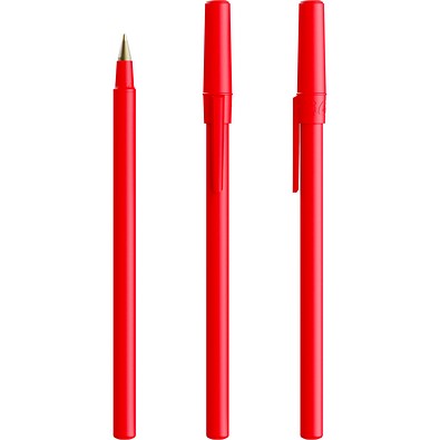 BIC® Round Stic® Ballpen Rot Blaue Tinte