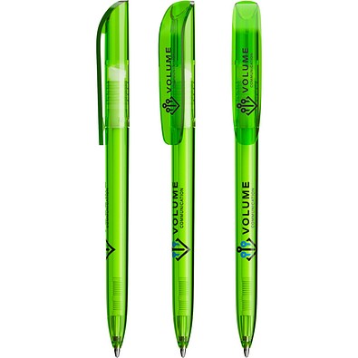 BIC® Super Clip ballpen Transparentes Grün Blaue Tinte