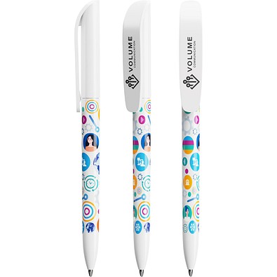 BIC® Super Clip ballpen Weiß Blaue Tinte