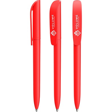 BIC® Super Clip Soft Sanftes Rot Schwarz Tinte