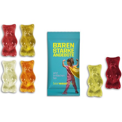 BigBär im Flowpack, 10 g, Folie transparent, inkl. Druck