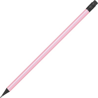 Bleistift mit Radiergummi in Metallic-Farben, pink