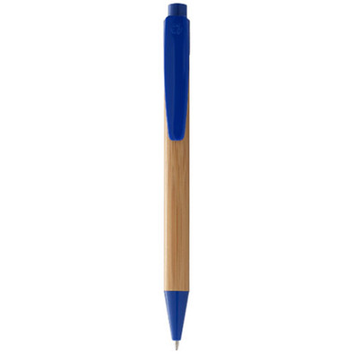 Druckkugelschreiber Borneo, schwarze Mine, natur/royalblau Druckkugelschreiber Borneo, schwarze Mine, natur/royalblau