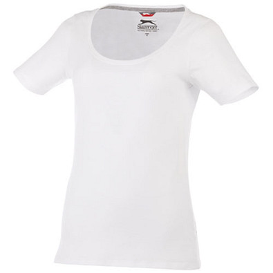 Slazenger™ Damen T-Shirt Bosey mit weitem Rundhalsausschnitt, weiß, XS Slazenger™ Damen T-Shirt Bosey mit weitem Rundhalsausschnitt, weiß, XS