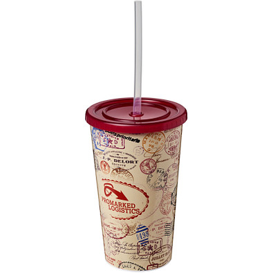 Brite-Americano doppelwandiger Becher, 350 ml, rosa