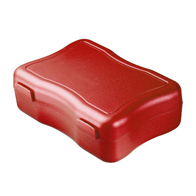 Brotzeitdose Wave, 16 x 11,3 cm, mittel, metallic-rot Brotzeitdose Wave, 16 x 11,3 cm, mittel, metallic-rot