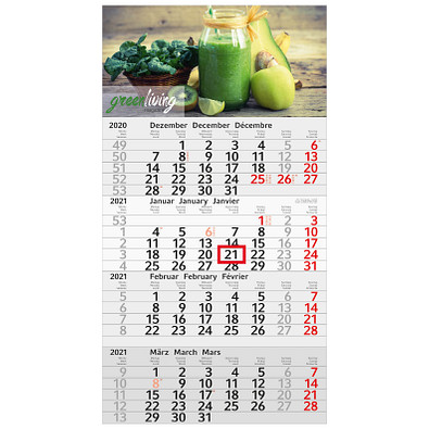 geiger notes 4-Monats-Wandkalender Recycling 2021, weiß geiger notes 4-Monats-Wandkalender Recycling 2021, weiß