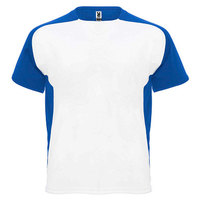 Bugatti T-Shirt Unisex aus recyceltem Material, weiß / royalblau, 2XL