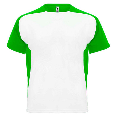 Bugatti T-Shirt Unisex aus recyceltem Material, weiß / farngrün, 2XL