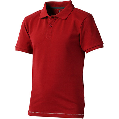 ELEVATE Kinder Poloshirt Calgary, rot,weiss, 116 ELEVATE Kinder Poloshirt Calgary, rot,weiss, 116