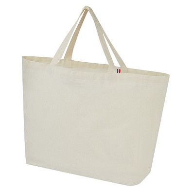 Cannes 200 g/m² Shopper Tragetasche aus recyceltem Material 10L, natur