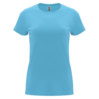 Capri T-Shirt für Damen, türkis, XL