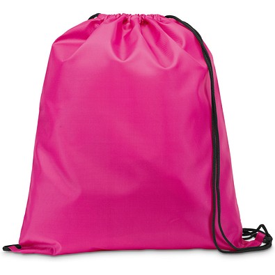 CARNABY. 210D Rucksacktasche mit schwarzen Zugbändern, Rosa
