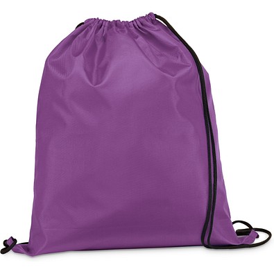 CARNABY. 210D Rucksacktasche mit schwarzen Zugbändern, Violett