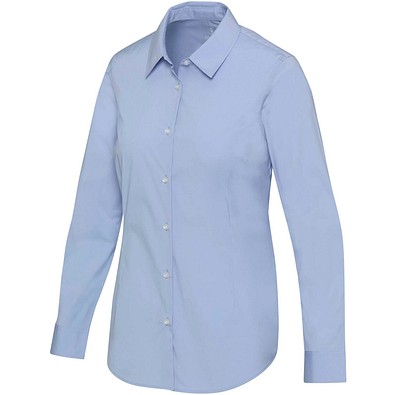 Carnelian 133 g/m² Popeline Bluse, hellblau, L