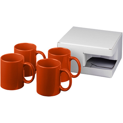 Ceramic Geschenkset mit 4 Bechern, 4x 330 ml, orange Ceramic Geschenkset mit 4 Bechern, 4x 330 ml, orange
