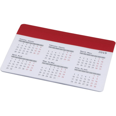 Chart Mauspad mit Kalender, rot Chart Mauspad mit Kalender, rot