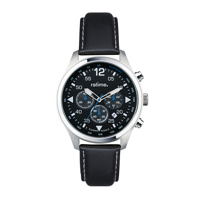 retime® Chronograph Pilot VI, schwarz/silber retime® Chronograph Pilot VI, schwarz/silber