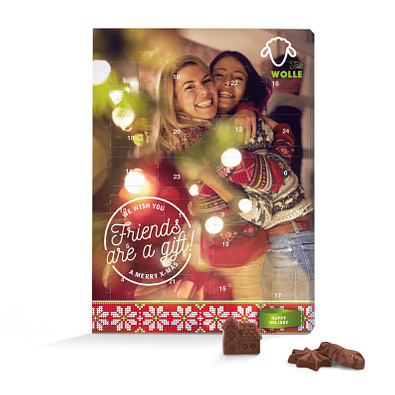 Classic Wand Adventskalender Hochformat, inkl. Druck , individuelle Motive
